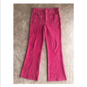 Free People pink corduroy pants